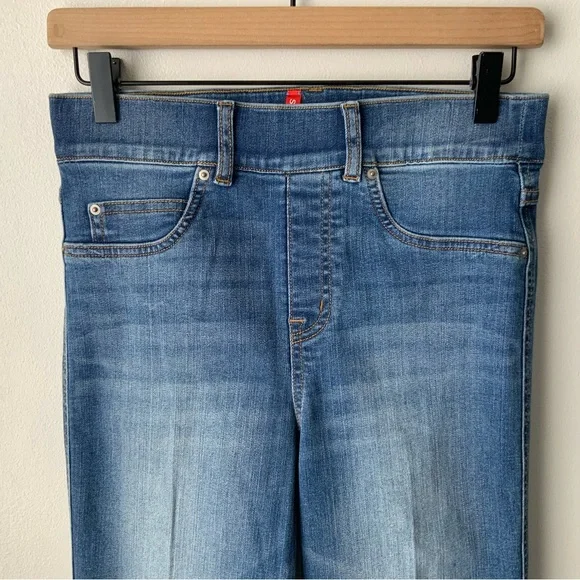 SPANX Pull-On Jeans Straight Leg Blue Small - Picture 5 of 12